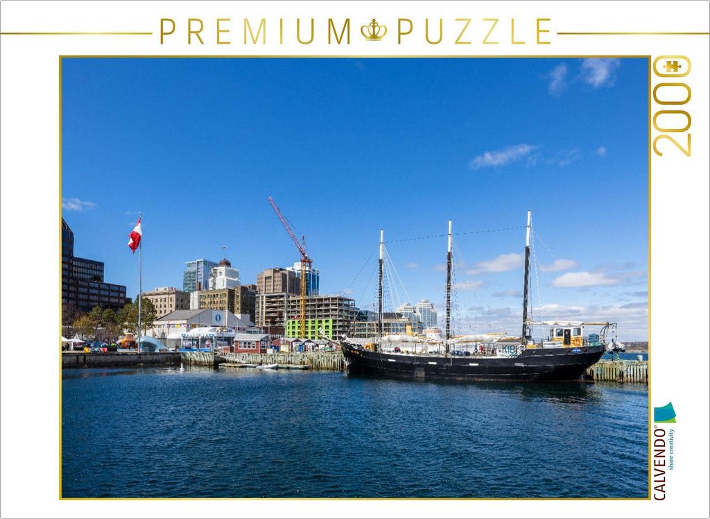 CALVENDO Puzzle Altes Segelboot im Hafen 2000 Teile Puzzle quer | 2000 Teile Lege-Größe 90x67cm Foto-Puzzle für glückliche Stunden