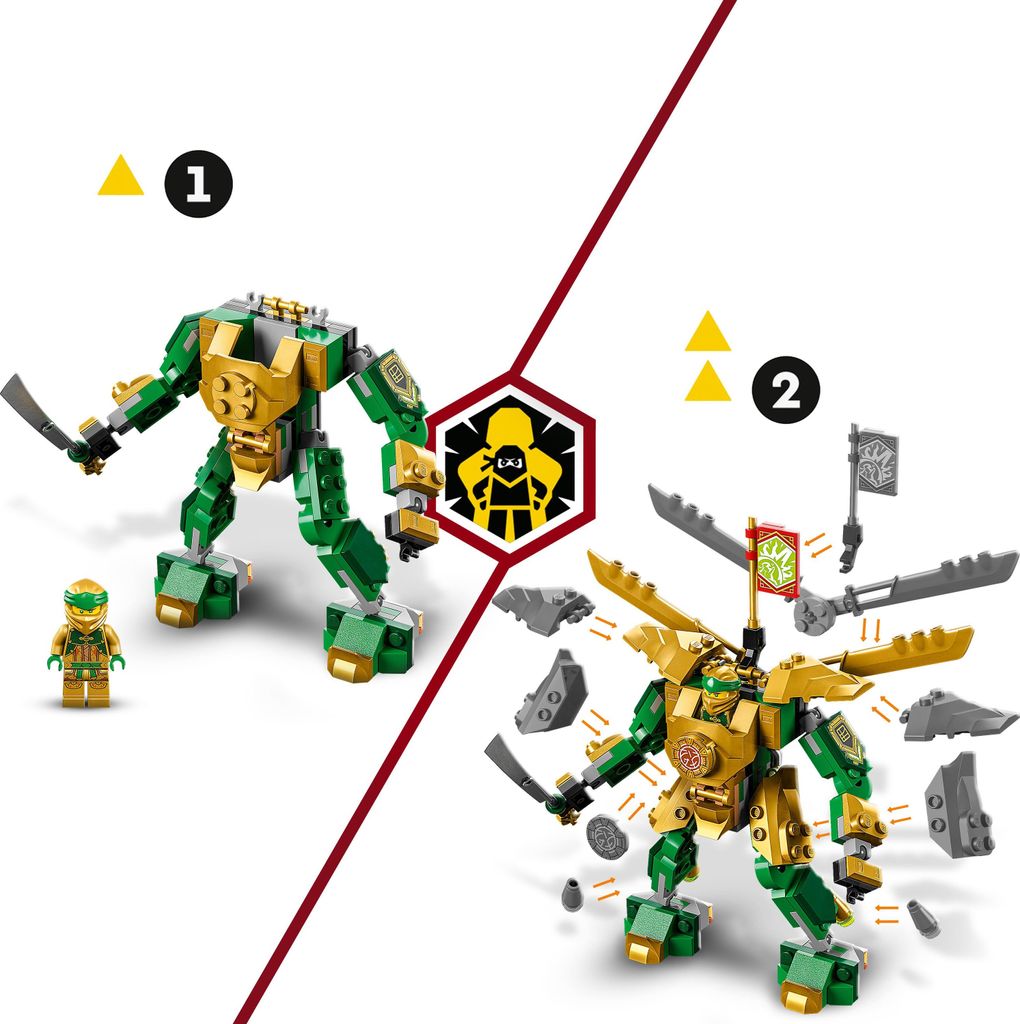 LEGO 71781 NINJAGO Lloyds Mech-Duell EVO, 2 Action-Figuren Produktbild 4