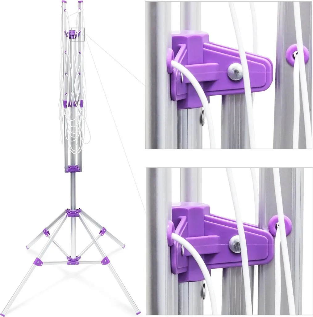 Séchoir rotatif compact 19m idéal pour petits jardins avec support - 6
