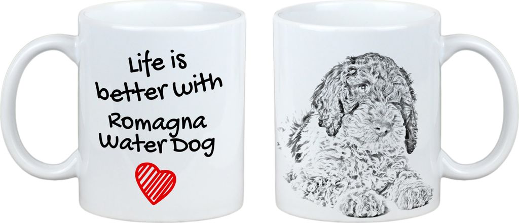 Romagnaischer Wasserhund - Tasse mit Hund, Tasse mit Bild, personalisiertes Geschenk der Marke Art-Dog