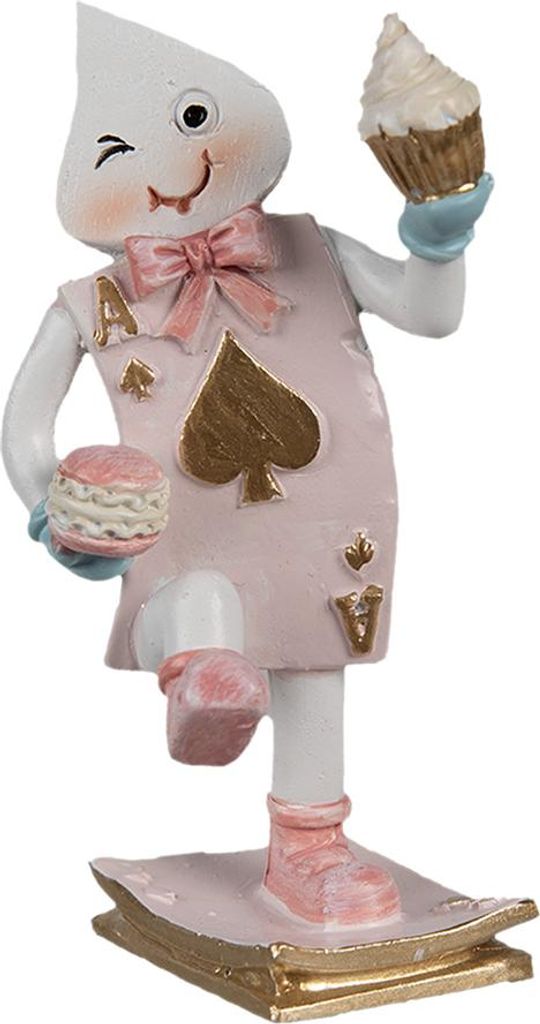 Clayre & Eef Dekorationsfigur Puppchen Cupcake 9 cm Rosa Polyresin