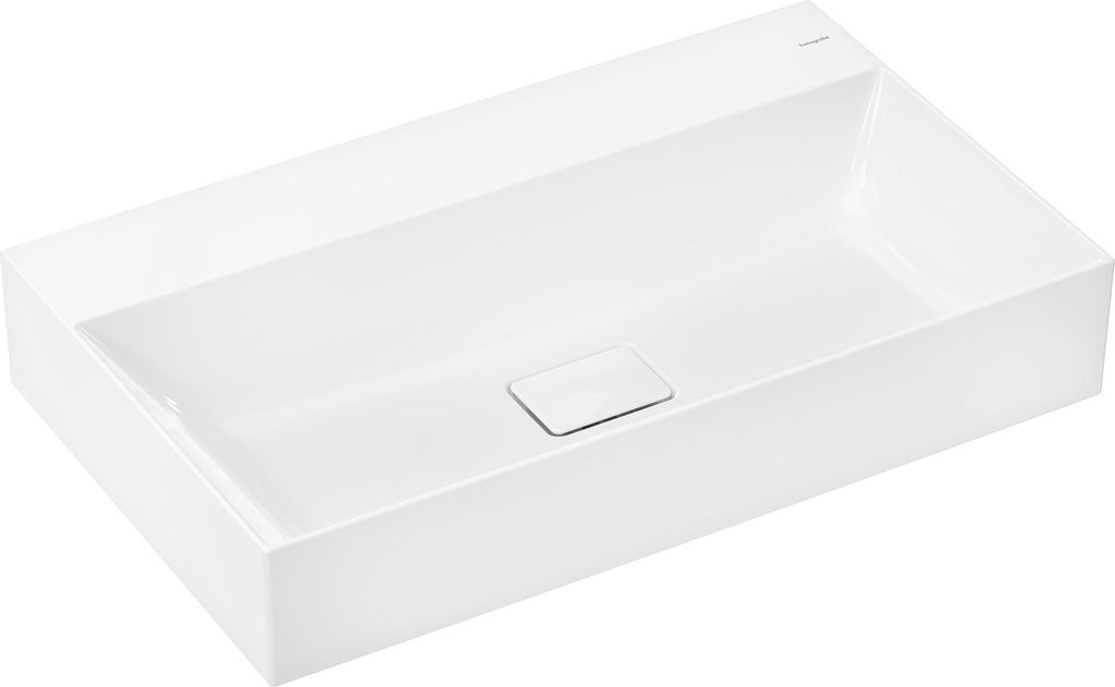 hansgrohe Xevolos E Waschtisch, ohne Überlauf, 800x480mm, SmartClean, ungeschliffen, mit Ablaufgarnitur, 61097450
