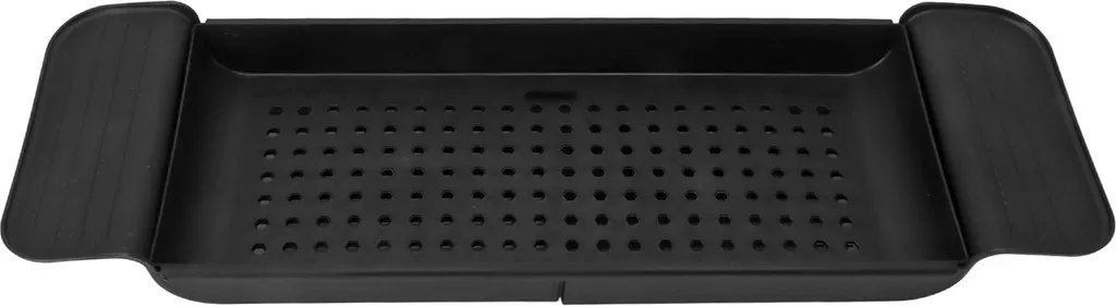 Pont de baignoire extensible gris anthracite - Tablette de rangement bain