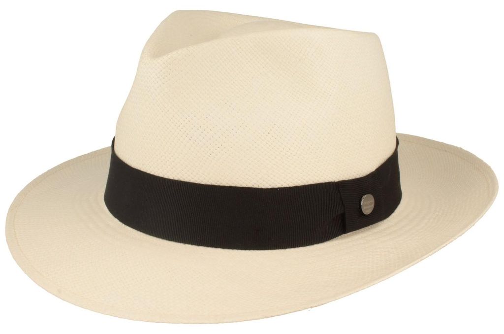 Bogart Panama Hut mit UV-Schutz 50 & Ripsband von Hut-Breiter in weiß