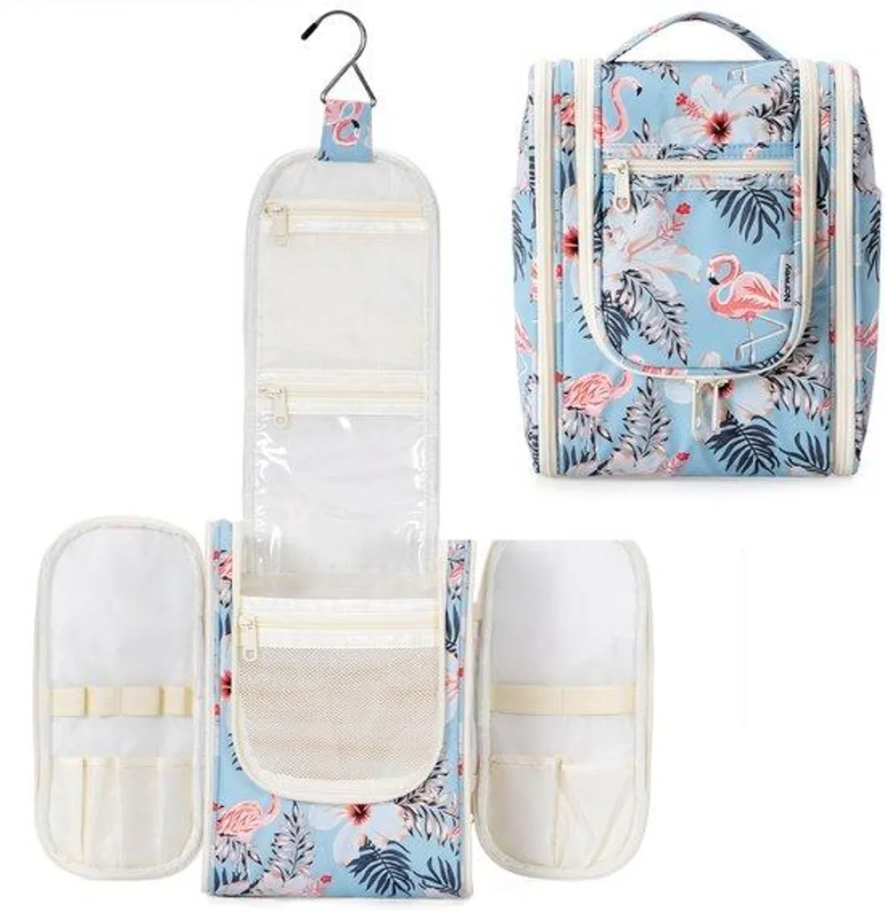 Petite trousse de toilette Aqua idéale pour valise cabine et week-end