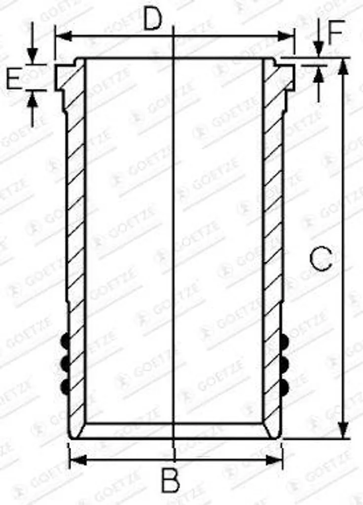 Chemise de cylindre pour réparation moteur utilitaire L300 et Dion