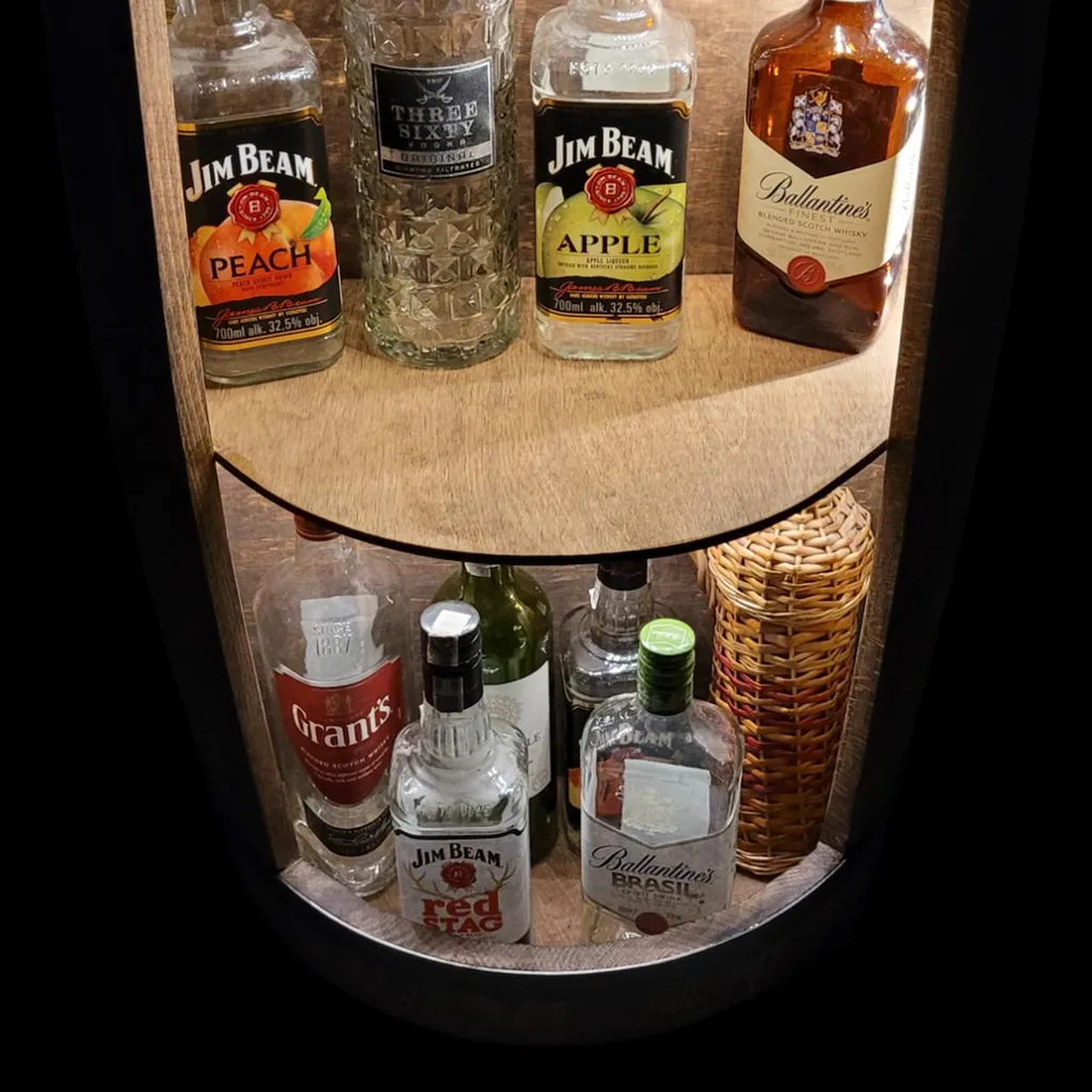 Gagner de l'espace avec ce bar mural LED bois wengé 80 cm compact - 12