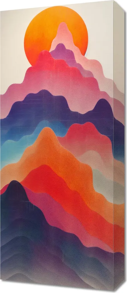 Décoration Murale Montagnes Gama 30x70 - Cadre Paysage Nature Design