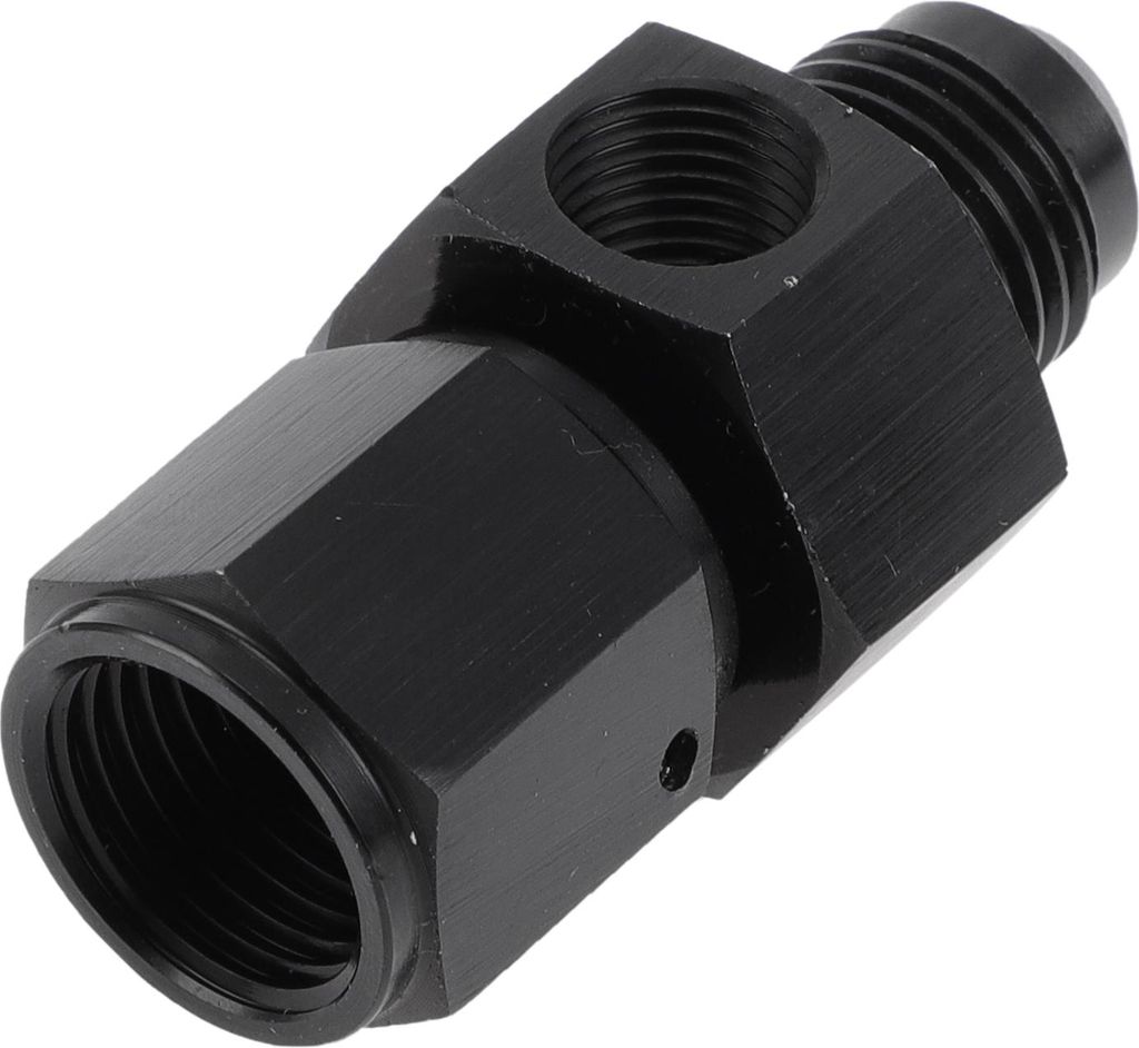 Kraftstoffleitungskupplung 6AN männlich zu weiblich mit 1/8Npt Automotive Schnellverschluss Aluminium Schwarz 1 Stück