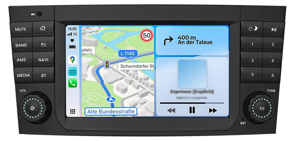 32GB Carplay autorádio pre Mercedes W203 triedy C od roku Obrázok produktu 