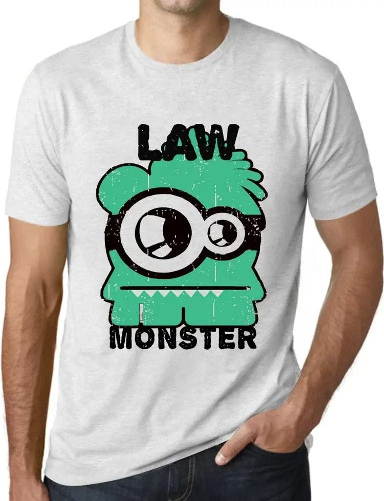 Herren Grafik T-Shirt Gesetzesmonster – Law Monster – Öko-Verantwortlich Vintage Jahrgang Kurzarm Lustige Druck Geburtstag Geschenk Mann