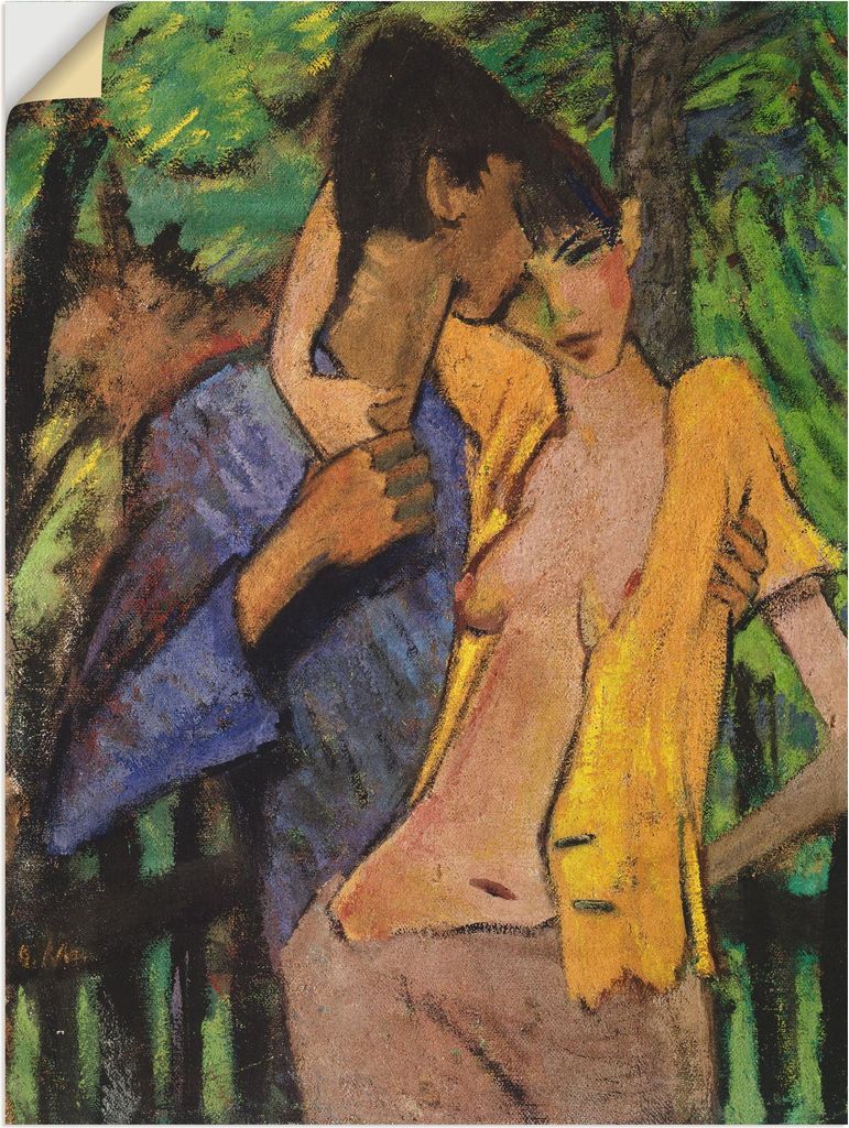 ARTland Wandbild, selbstklebend Liebespaar. 1919 Größe: 60x80 cm