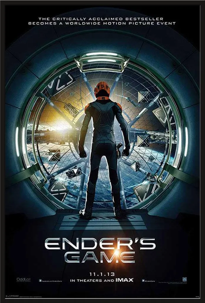 Décoration Cinéma Ender's Game Affiche Encadrée Shinsuke Noir pour Salon Art