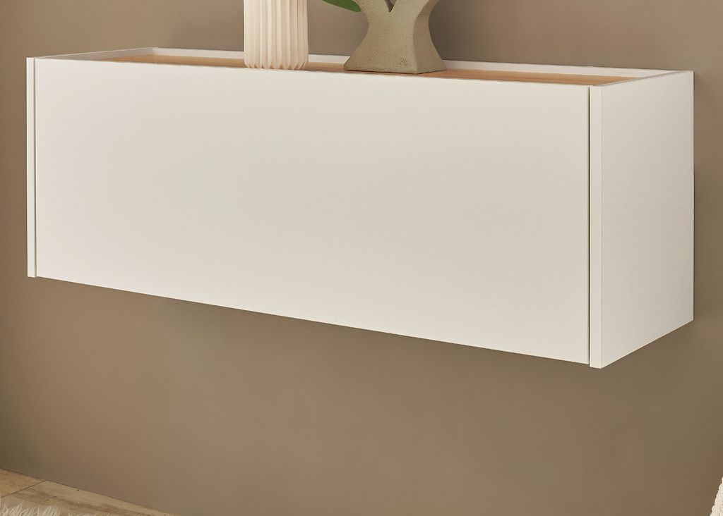 Hängeschrank "Center" in weiß und Wotan Eiche Flurschrank Produktbild 