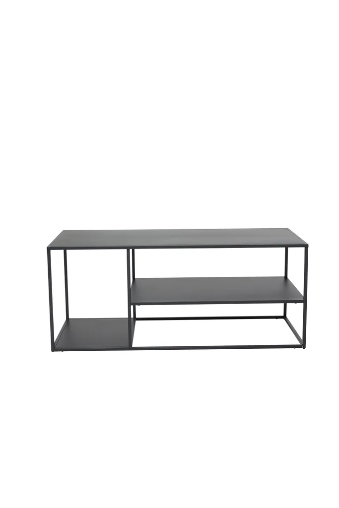 Staal Table d'angle noire avec plateau 120x50 cm pour bureau ou salon