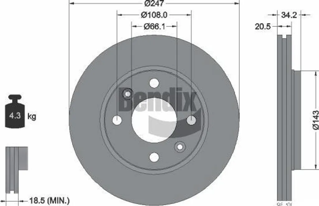 Disques de frein BENDIX BDS1034 : Qualité OE, durabilité et sécurité
