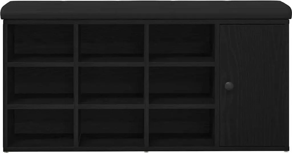 Banc d'entrée avec rangement noir - Solution idéale gain de place - 6
