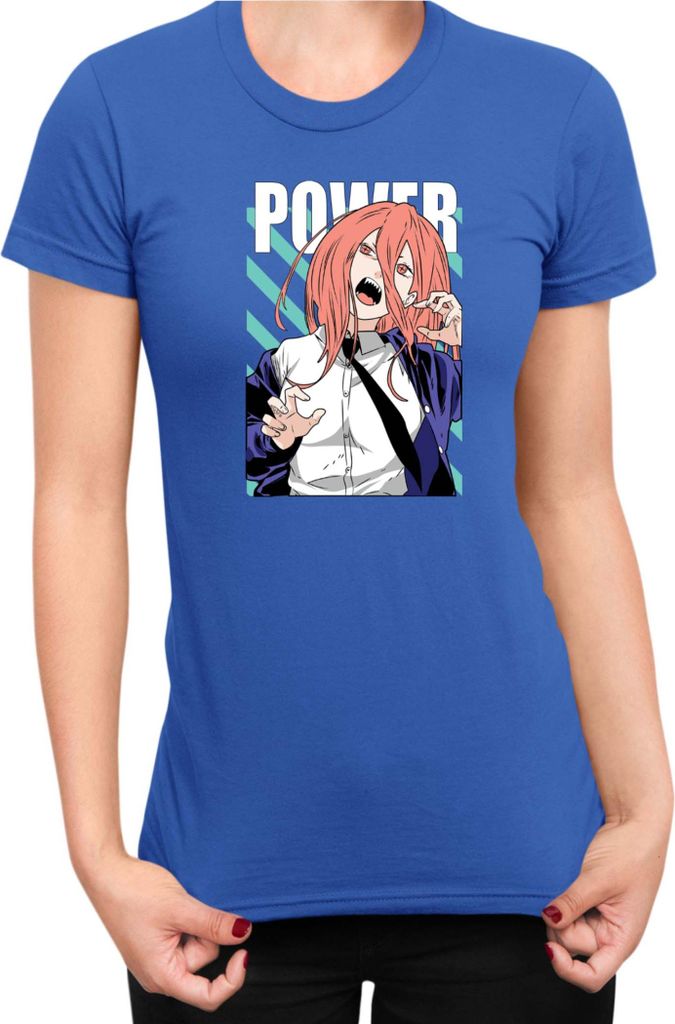 Damen T-Shirt Manga Japan Anime Comics Animation Chainsaw Anime manga Man 14, Lady L / Blau