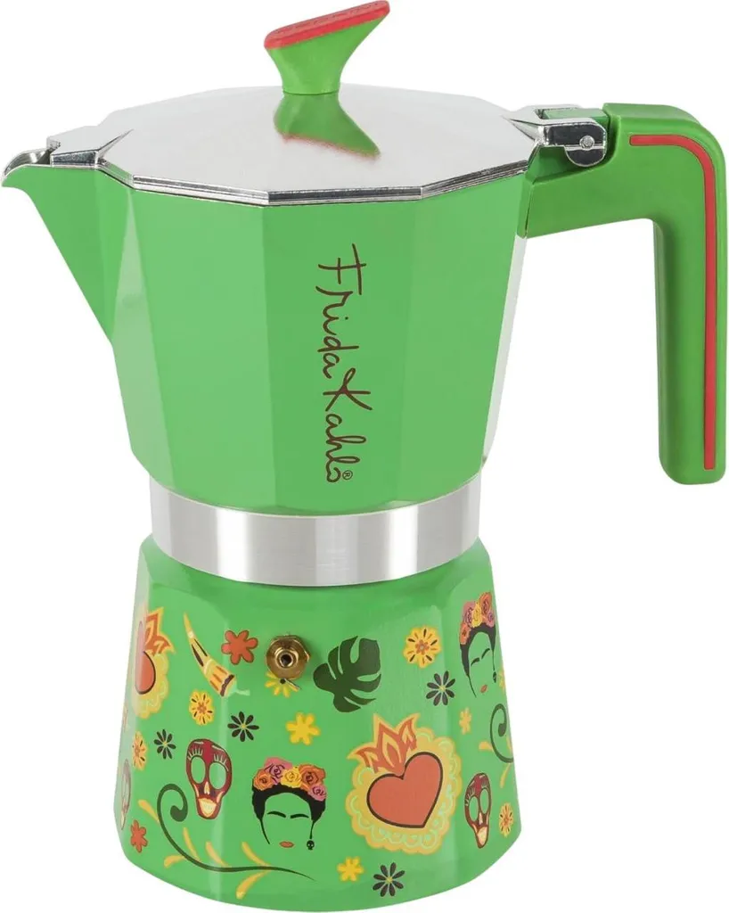 Faites un Café Intense sans Capsules avec la Pedrini 6TZ Frida Kahlo Verte
