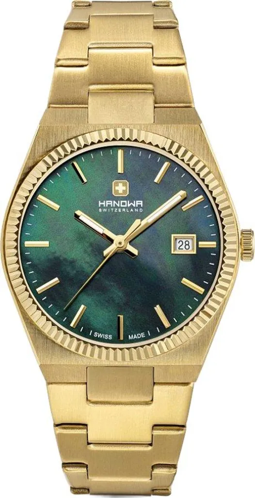 Montre bracelet dorée pour femme Hanowa accessoire de mode élégant luxe