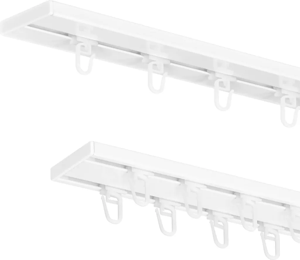 Binario Tende MDEKOR 300cm Alluminio Bianco: Scorrimento 2-in-1 Silenzioso