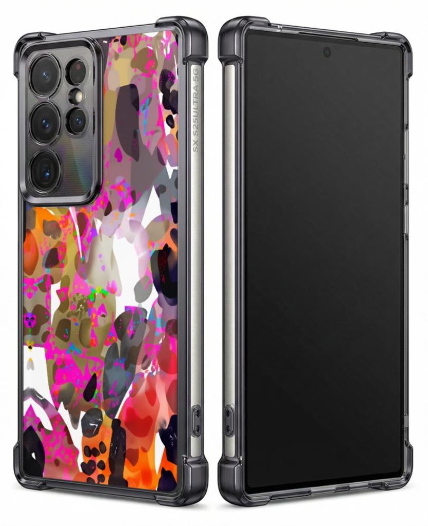 Personalisierte Hülle mit Bild für Samsung Galaxy S26+ Elektroplattiert TPU Stoßdämpfer Handyhülle mit Abstraktes, farbenfrohes Farbspritzerde...