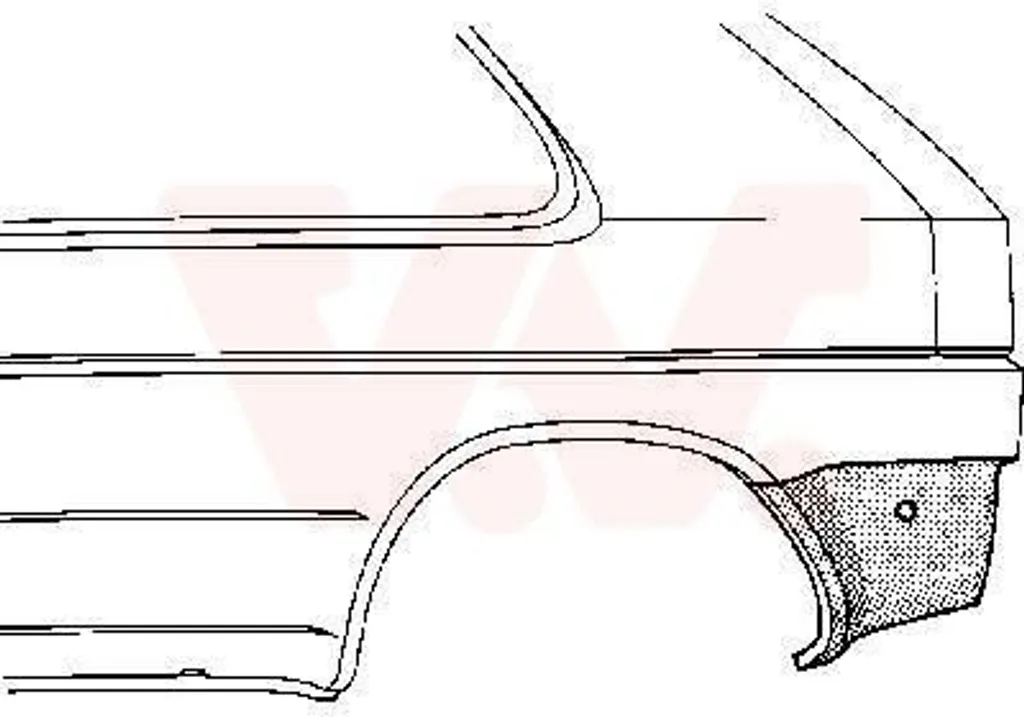 VAN WEZEL 5812134 Panneau Latéral Arrière Droit pour VW Golf II