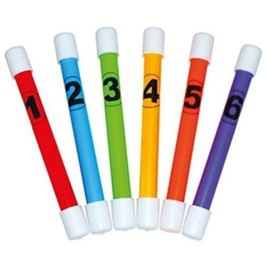 Tauchstäbe 6er-Set, bunt, Zahlen | Tauchstab | Tauchhilfe | Produktbild 