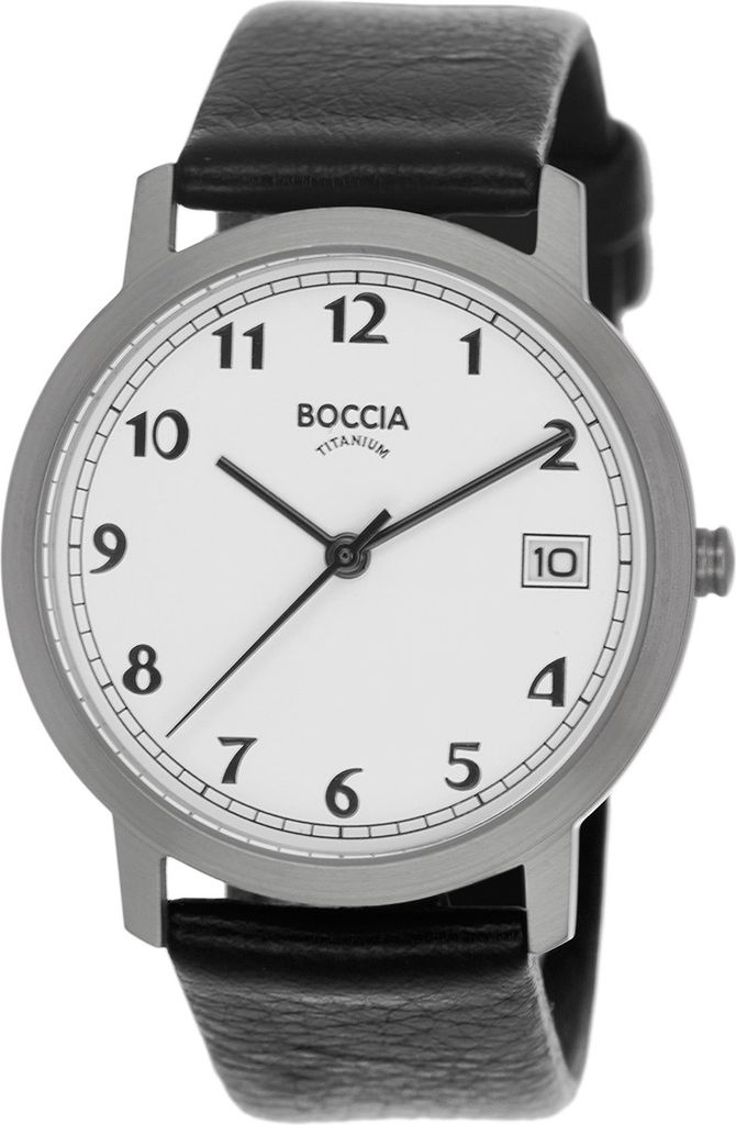 Boccia Boccia Herrenarmbanduhr Titan mit Lederband 3617-01 Produktbild 