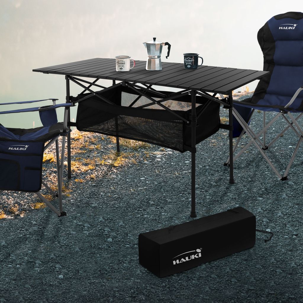 Hauki Campingtisch faltbar, 118x55x64,5 cm, Schwarz, Produktbild 