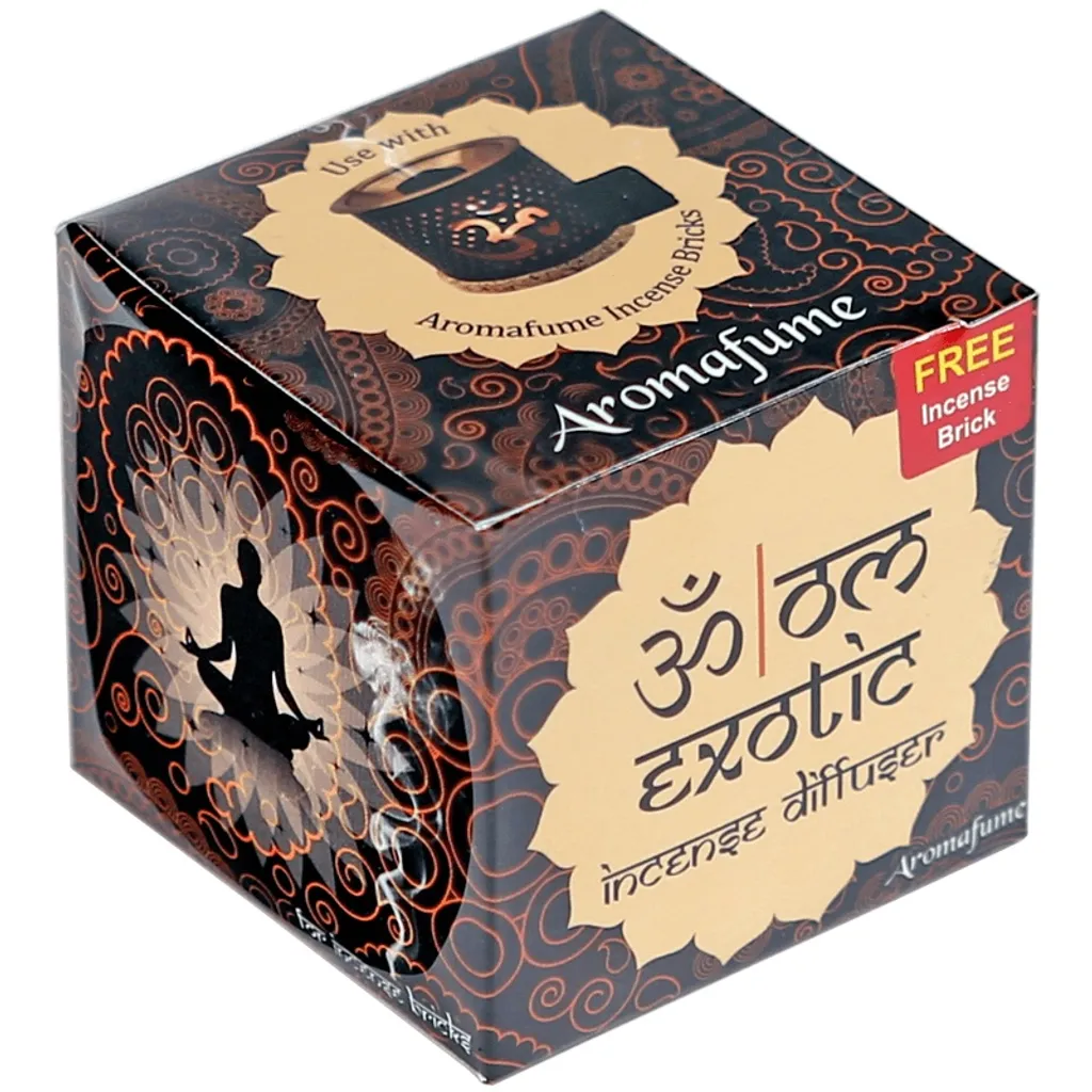 Brûleur d'encens exotique en métal Aromafume Ohm pack de 2 diffuseurs - 3