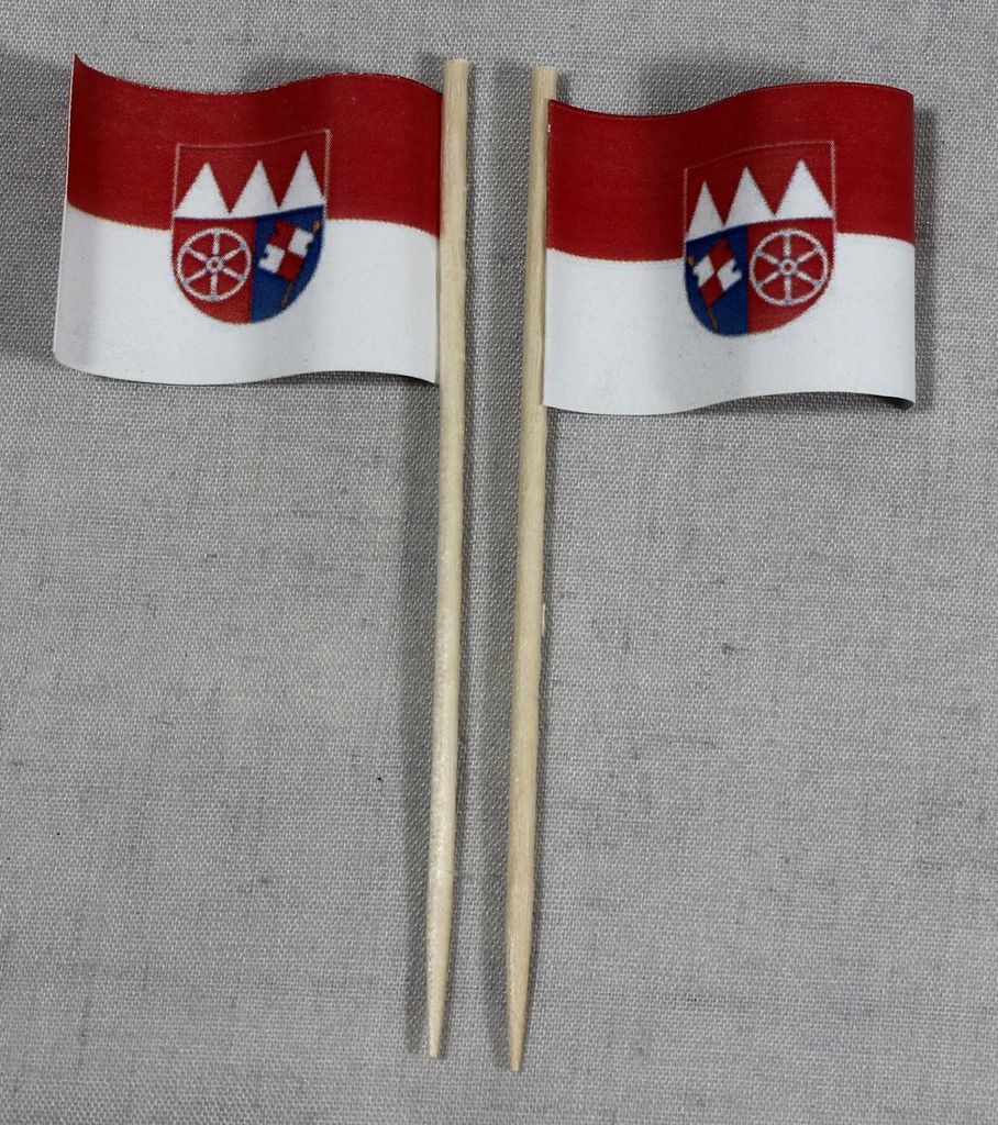 Party-Picker Flagge Unterfranken Papierfähnchen in Produktbild 