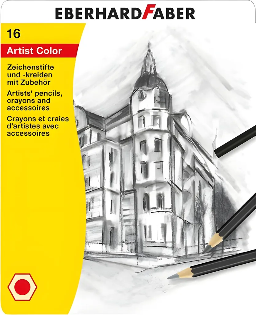 Coffret dessin EFA 16 pièces Eberhard Faber avec boîte métal de luxe