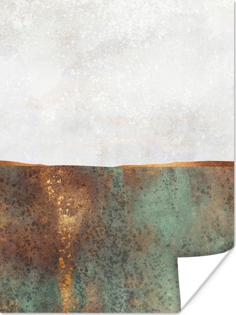 MuchoWow Poster Abstrakt - Luxus - Gold 30x40 cm - Wandplakat - Poster Kinderzimmer