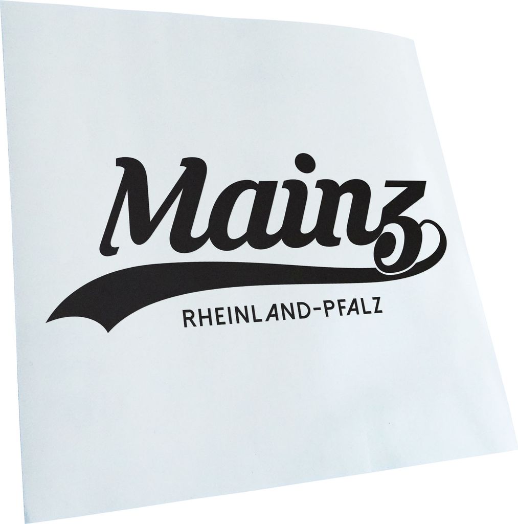 Kiwistar - Autoaufkleber - Mainz Rheinland-Pfalz - Mattschwarz - 60x24cm - Aufkleber für Auto, Laptop, Fahrrad, LKW, Motorrad mehrfarbig JDM Decal...