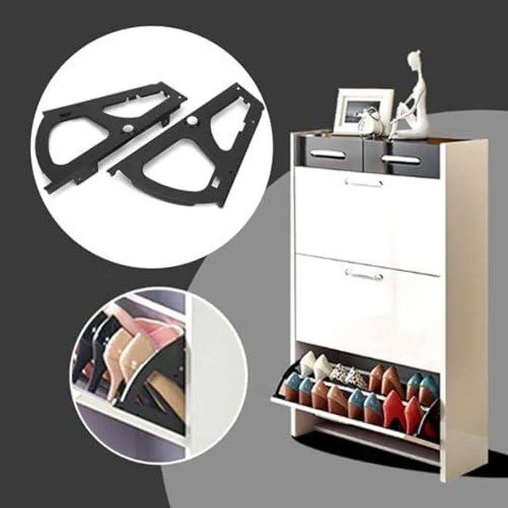 Étagère à chaussures Flip-Frame en métal à traverse unique - 2 pièces