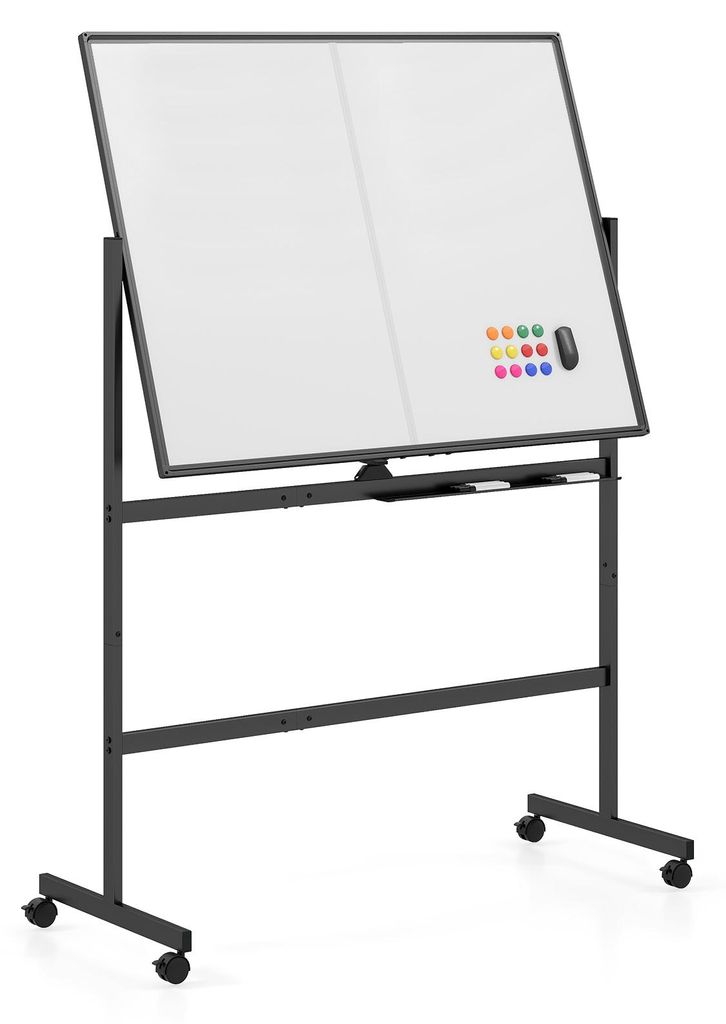 Lavagna magnetica mobile marca COSTWAY, bianca, con Immagine del prodotto 