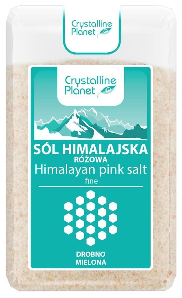 SÓL HIMALAJSKA RÓŻOWA DROBNO MIELONA 600 g - CRYSTALLINE PLANET