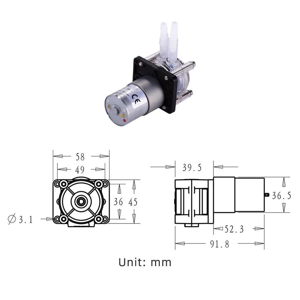 Mini Pompe de Dosage pour Laboratoire et Analyse Chimique 12V DC - 5