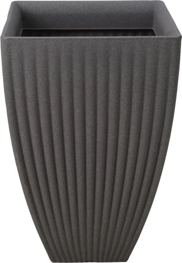 Jardinière Lotus grise 60x40x40 cm pour aménager balcon et terrasse