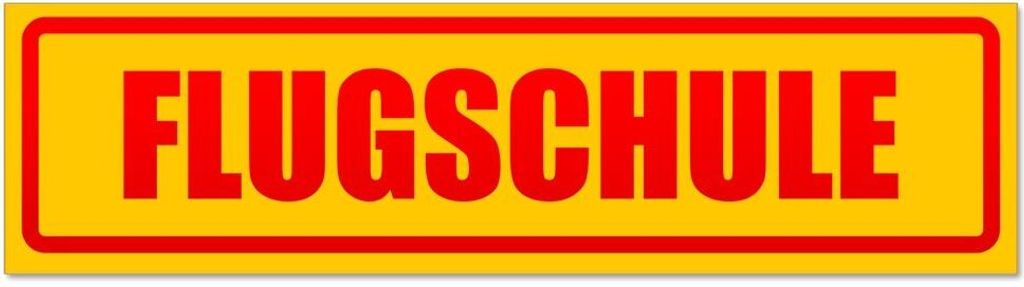 Kiwistar - Autoaufkleber - Rot - 45 x 12 cm - Flugschule invertiert - Hinweis Aufkleber Sticker für Auto, Kfz, Fahrrad, PKW, LKW