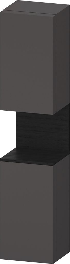Duravit Qatego Hochschrank, Türanschlag links, 400x360x1760mm, Nische Eiche Schwarz, QA1346L16490010