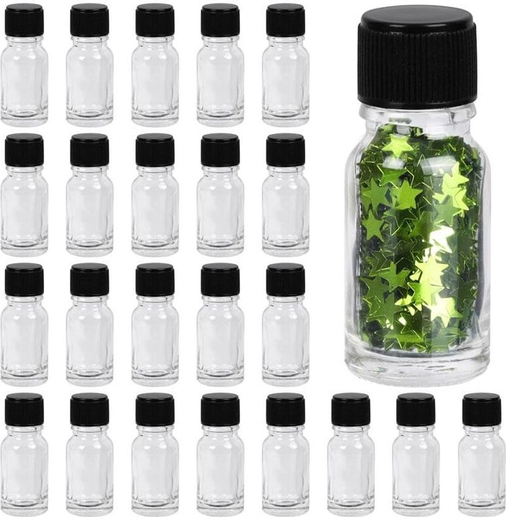 Belle Vous Kleine Glasflaschen mit Schraubverschluss (24er Produktbild 1