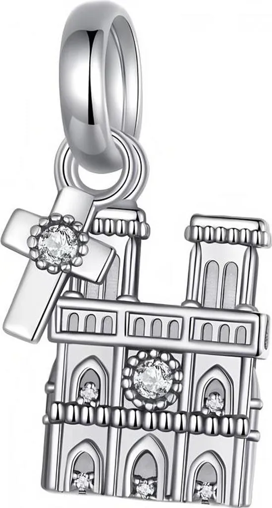 Charms Pandora: ciondolo Cattedrale di Notre Dame, argento 925, Trusky Charms
