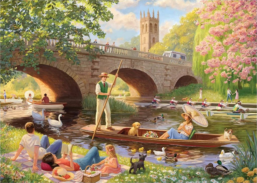 Falcon de luxe Falcon - Boating On The River (1000 Teile), Produktbild 
