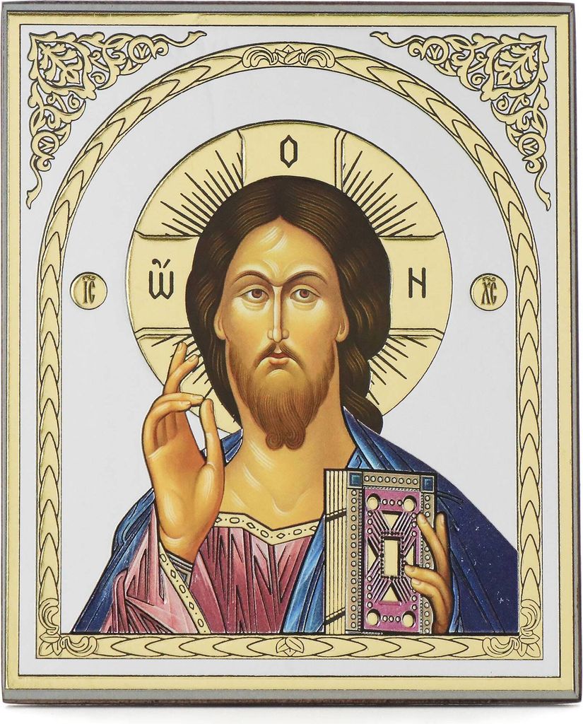 Jesus Christus Holz Ikone 10x12cm christlich orthodox 11352