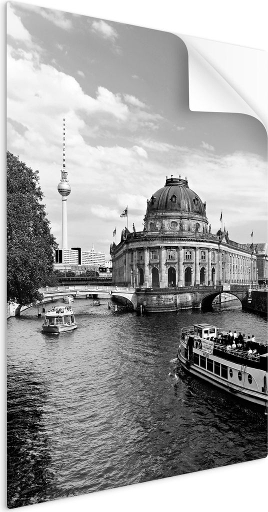 SpaceRebels Bilder Wandsticker 80x120 - Wanddeko Berliner Fernsehturm - Selbstklebende Wandtattoo Wandsticker - Modernes Bild auf PVC-Folie - Wandb...
