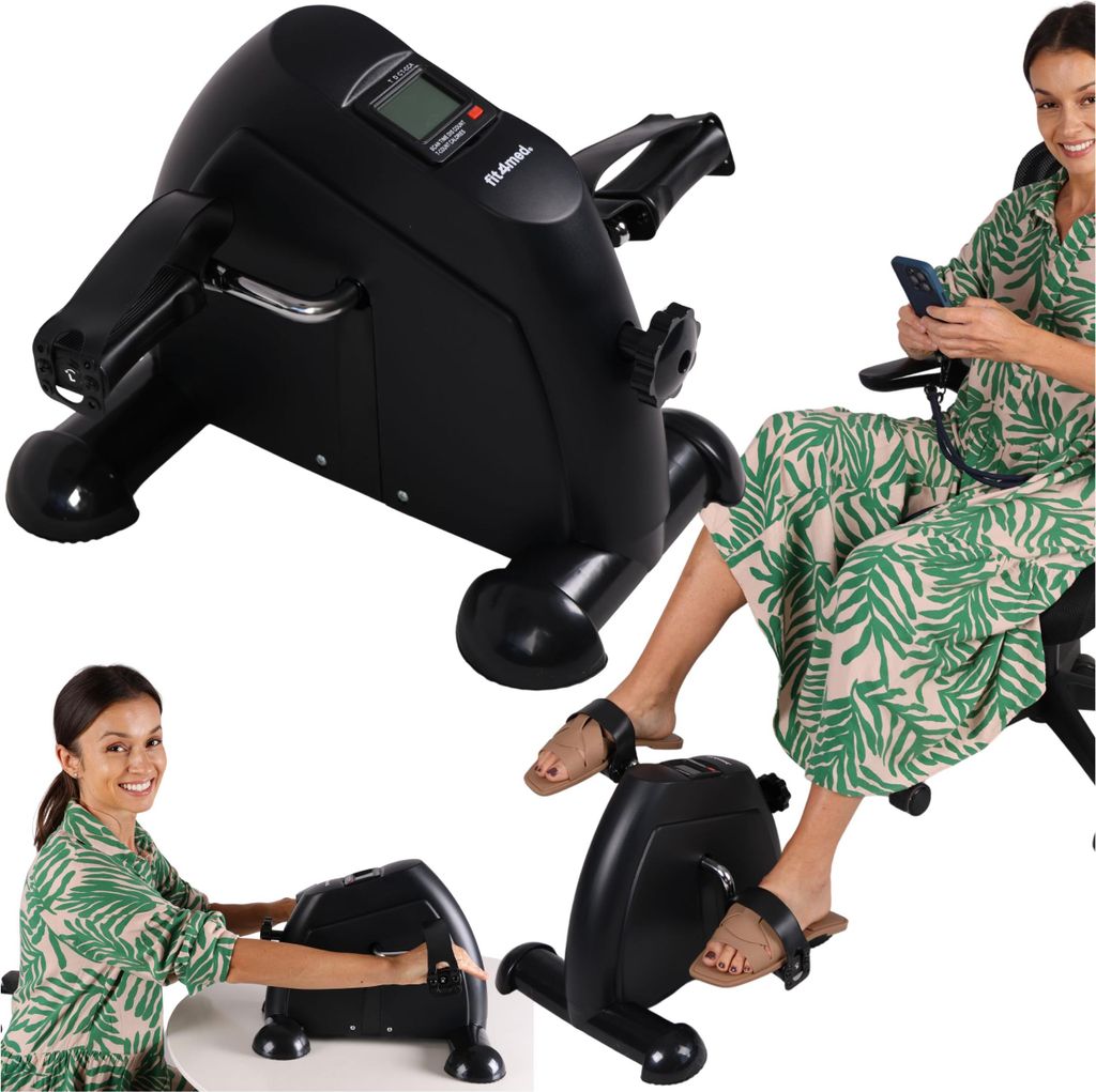 FIT4MED | Mini Fahrradtraining - Schwarz - 3,5 Kg - Arm- Und Beintraining - Rehabilitationsgerät