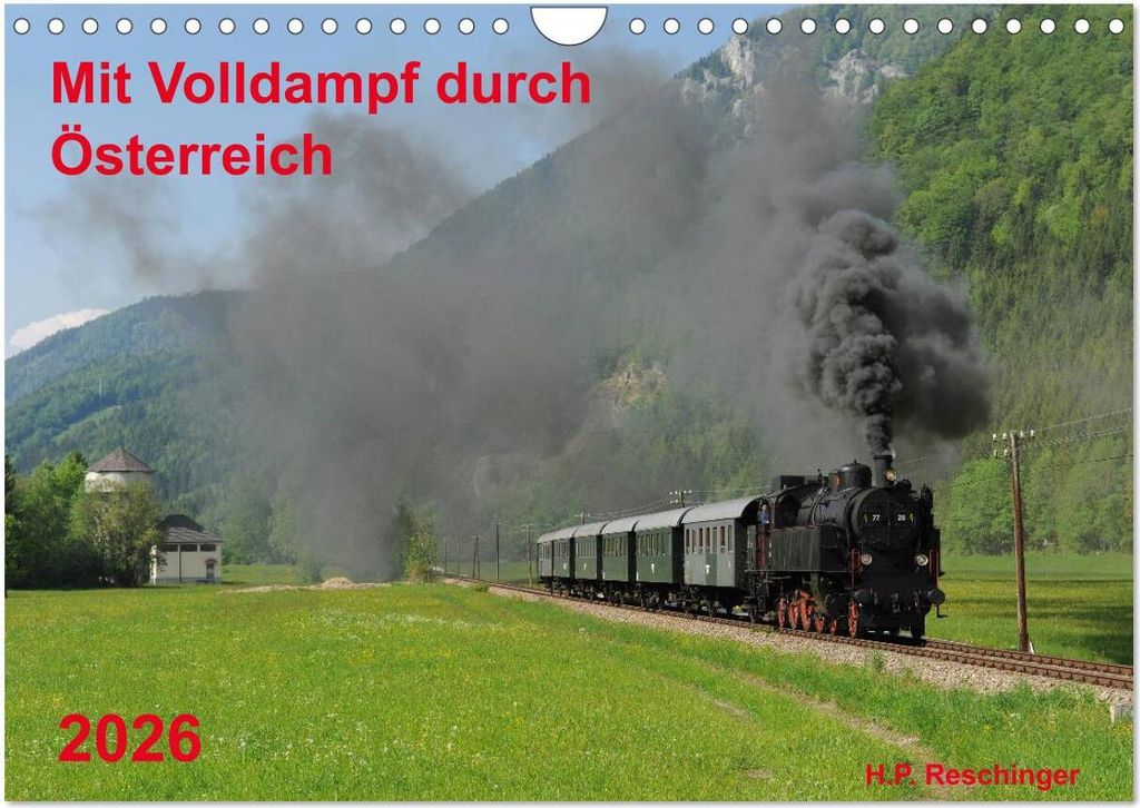 Mit Volldampf durch Österreich (Wandkalender 2026 DIN A4 Produktbild 
