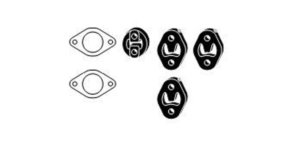 HJS 82 15 6635 Montagesatz Auspuffanlage Abgasanlage für FORD MONDEO III Kombi (BWY) MONDEO III (B5Y) MONDEO III Stufenheck (B4Y)
